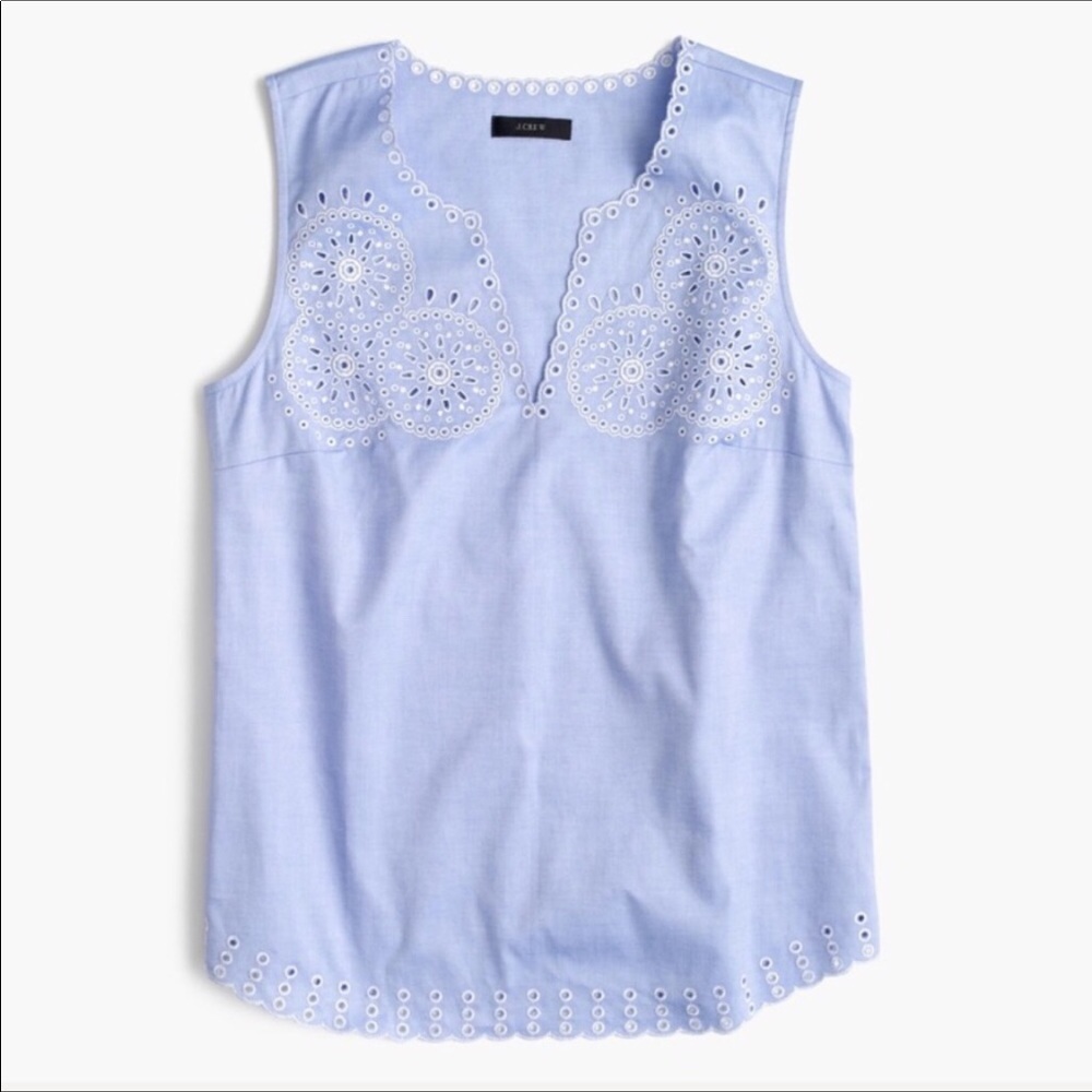 Jcrew Blue Sleeveless Top - Picture 2 of 8
